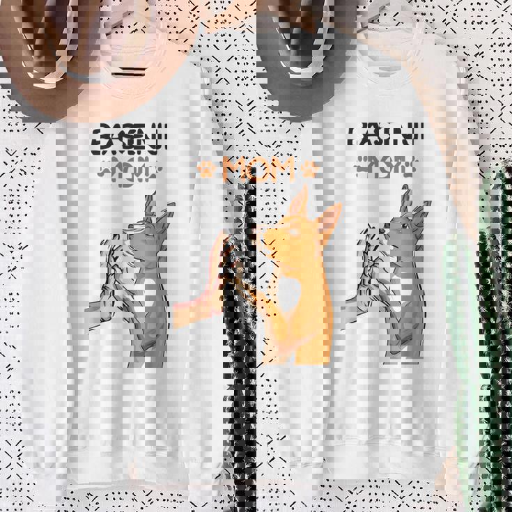 バセンジーママ犬愛好家 スウェットシャツ 年配の女性への贈り物