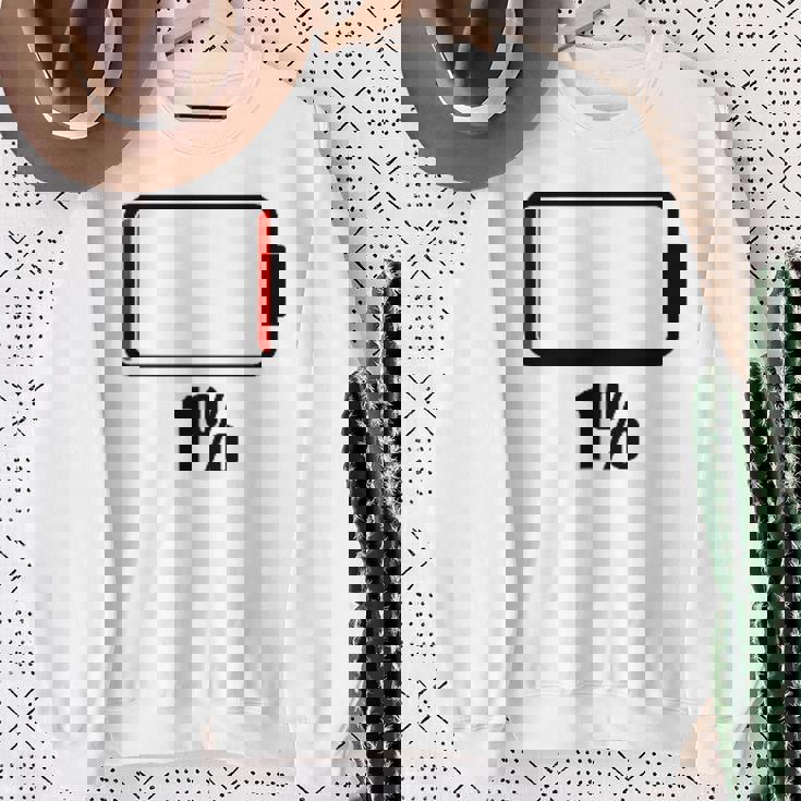 バッテリー1シャツ残り1バッテリーデッドシャツのバッテリー残量が少なくなりました。 スウェットシャツ 年配の女性への贈り物