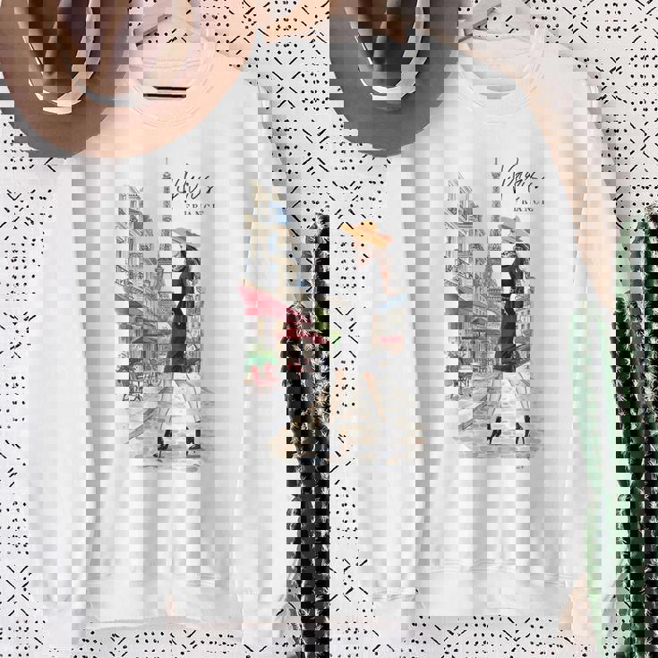 パリジャン エレガンス エッフェル塔 ファッション アート パリ フランス スウェットシャツ 年配の女性への贈り物