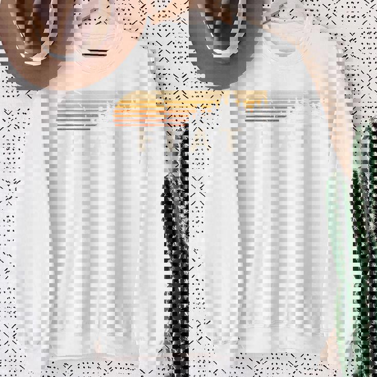 フィアット、Ks ヴィンテージ エバーグリーン サンセット 80年代 レトロ スウェットシャツ 年配の女性への贈り物