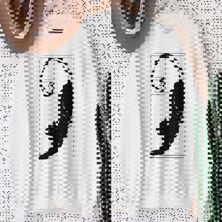 フィボナッチキャット 黄金比プリント スウェットシャツ 年配の女性への贈り物