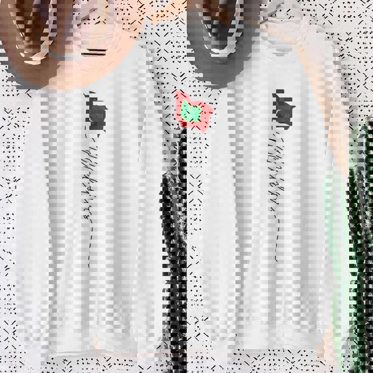 モルディブ、モルディブの国旗 男性 モルディブの国旗 愛国的 スウェットシャツ 年配の女性への贈り物