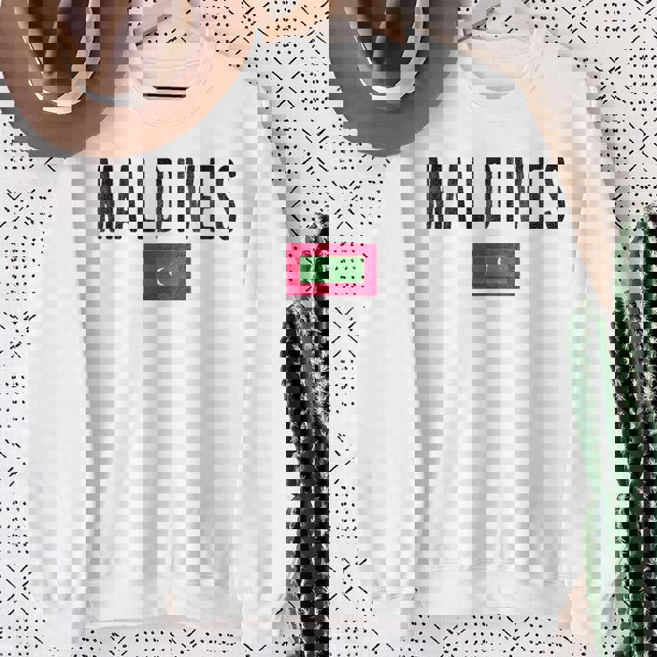 モルディブ国旗-お土産モルディブ。 スウェットシャツ 年配の女性への贈り物