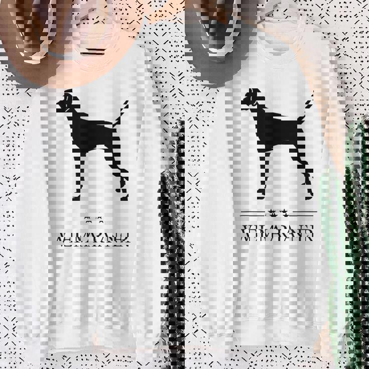 ワイマラナー ブラック シルエット スウェットシャツ 年配の女性への贈り物