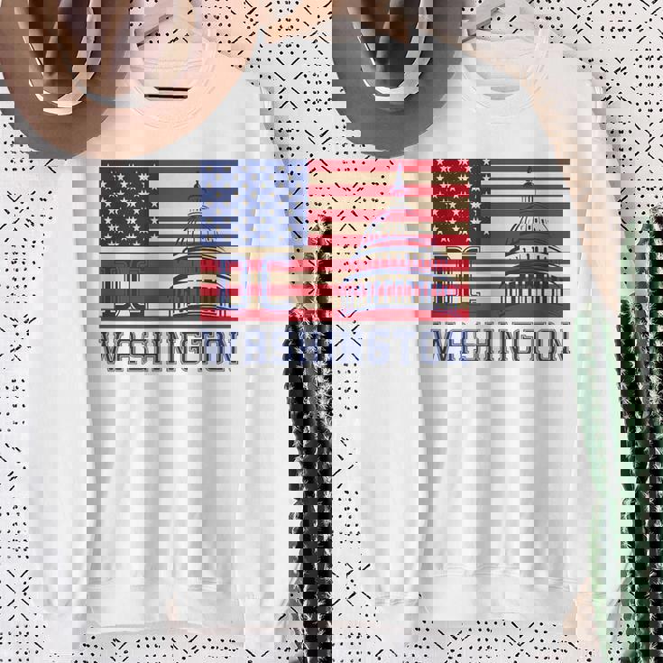 ワシントンdc アメリカ国旗tシャツ スウェットシャツ 年配の女性への贈り物