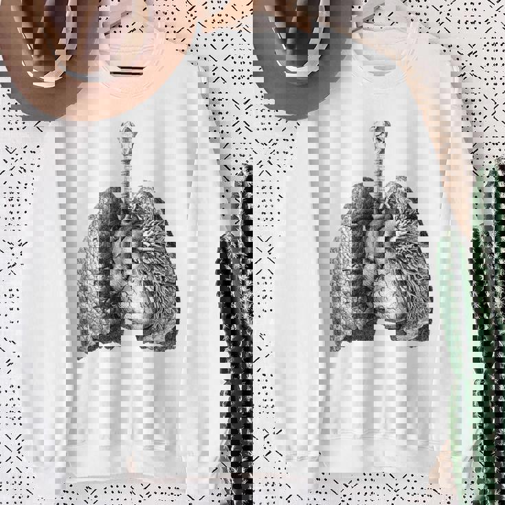 人間の心臓の肺 ビンテージ医療解剖学 解剖学的肺 スウェットシャツ 年配の女性への贈り物