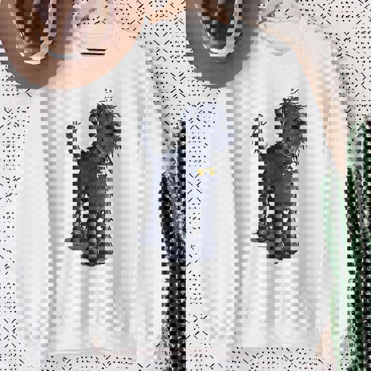 愉快なジャイアントシュナウザー Ichnauzer ギフト ドッグファン 長袖tシャツ スウェットシャツ 年配の女性への贈り物