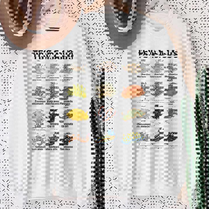 海洋ナメクジの種類科学海洋生物学チャート スウェットシャツ 年配の女性への贈り物