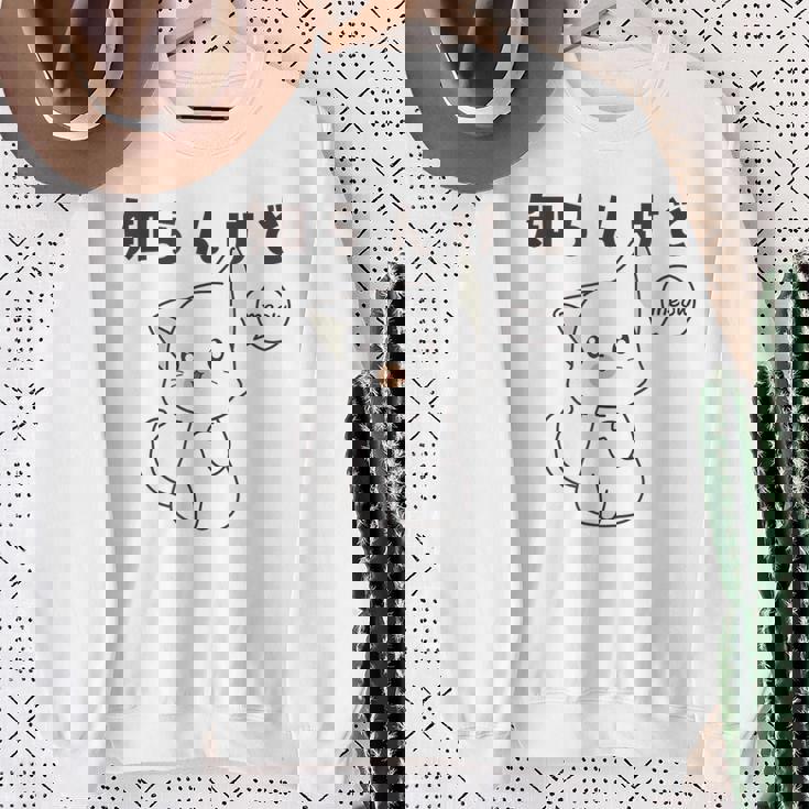 知らんけど かわいい ねこ イラスト おもしろ スウェットシャツ 年配の女性への贈り物