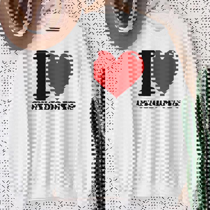 私は歯科矯正が大好きです スウェットシャツ 年配の女性への贈り物