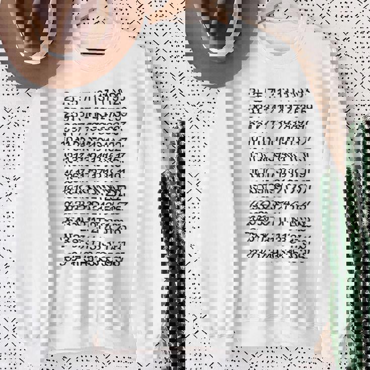 素数 数学 数式 公式 元素記号 化学式 物理 虚数 周期表 円周率 メンズ キッズ 子供 白 プリントosu スウェットシャツ 年配の女性への贈り物