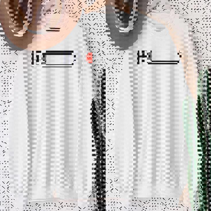 絶不調を伝える ピクセルアートパロディデザイン スウェットシャツ 年配の女性への贈り物