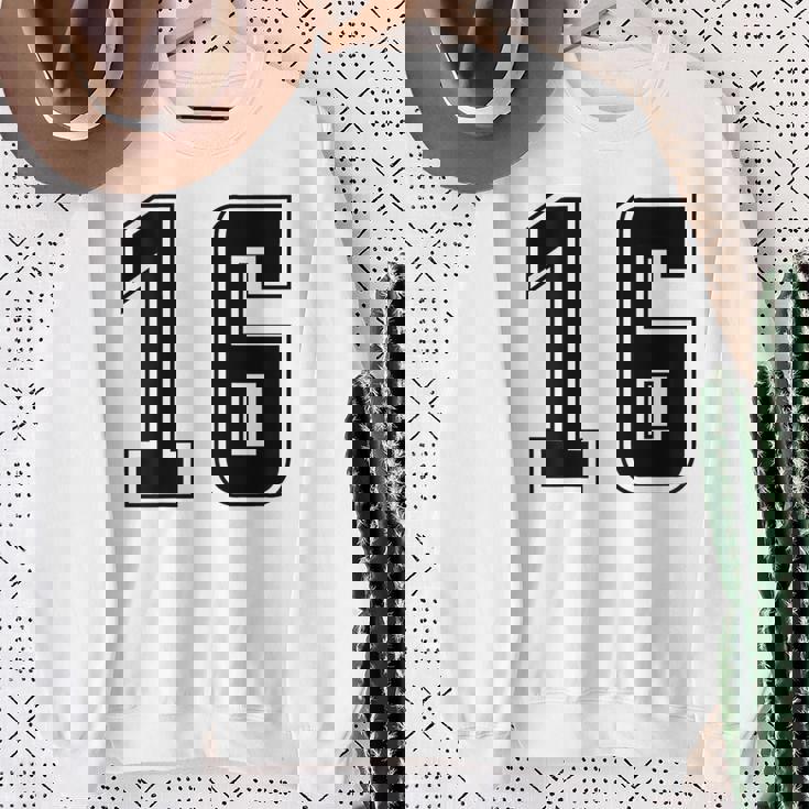 背番号 16 チーム短大スポーツ背番号付きユニフォーム スウェットシャツ 年配の女性への贈り物