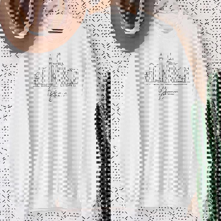 街 スカイライン 旅行 お土産 観光 横浜 日本 スウェットシャツ 年配の女性への贈り物