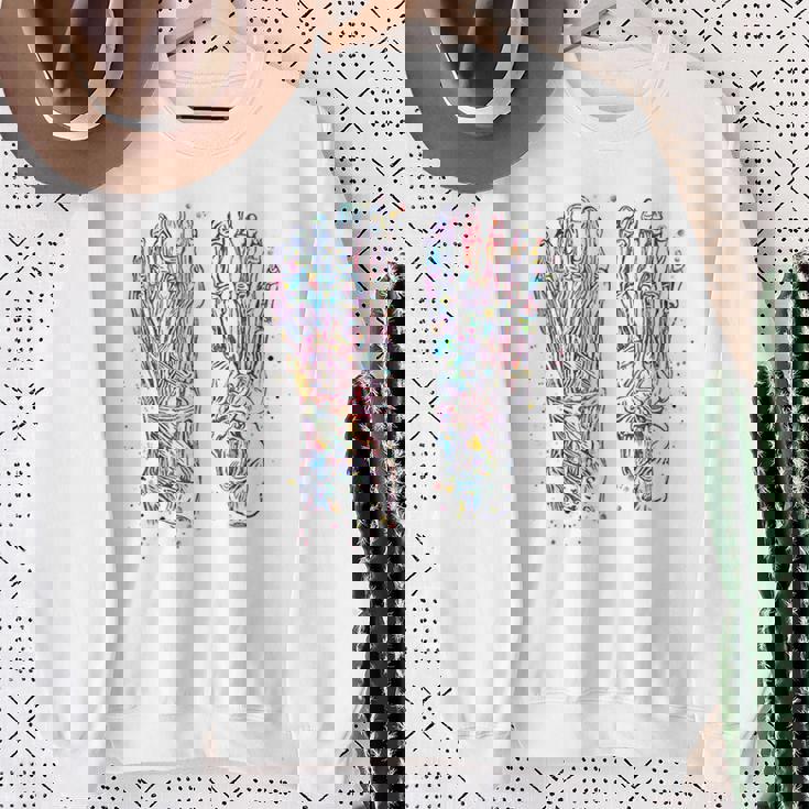 足解剖学 水彩 骨格 足 筋肉 スウェットシャツ 年配の女性への贈り物