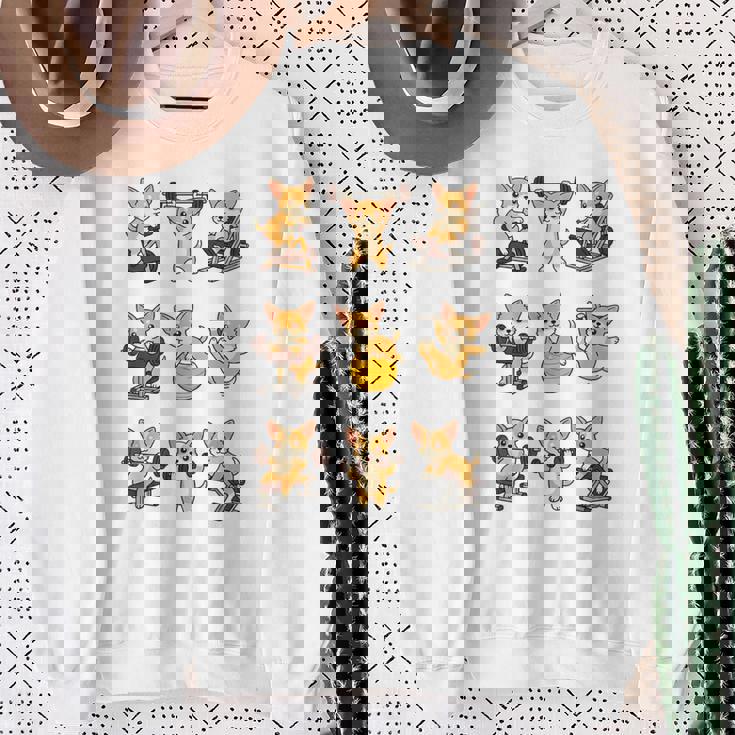 面白いtシャツ 犬 チワワ 筋トレ ジム イヌ グッズ かわいい おもしろtシャツ 面白い 服 ネタ 運動 スウェットシャツ 年配の女性への贈り物