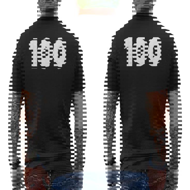 100 数字 サッカー メンズ レディース キッズ ギフト メンズTシャツ バックプリント