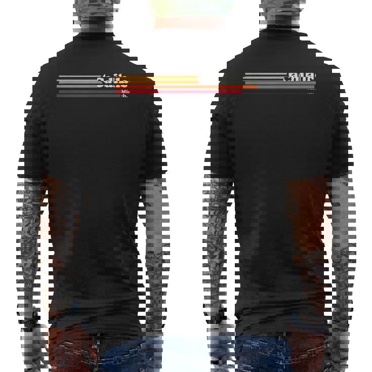 1980年代ヴィンテージグラフィックスタイルキャデラックミシガン。 メンズTシャツ バックプリント