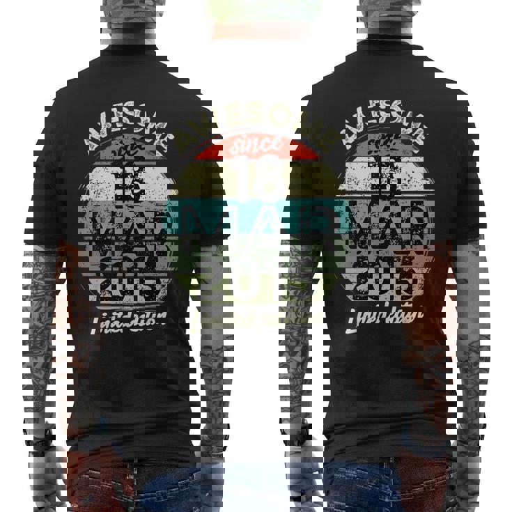 2015年3月18日 10歳の誕生日 10歳 2025年 誕生日 メンズTシャツ バックプリント