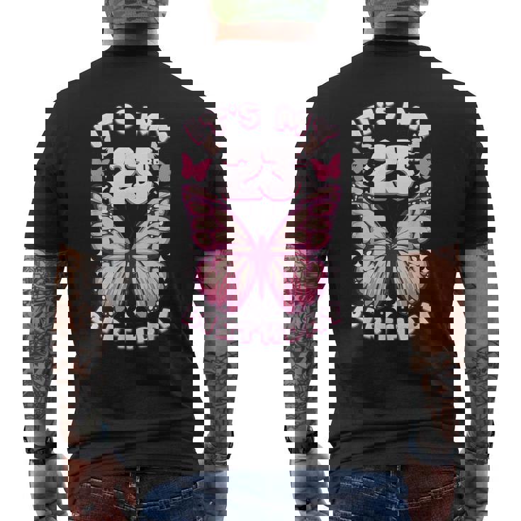 23歳の誕生日、少女23年、蝶と23の数字 メンズTシャツ バックプリント