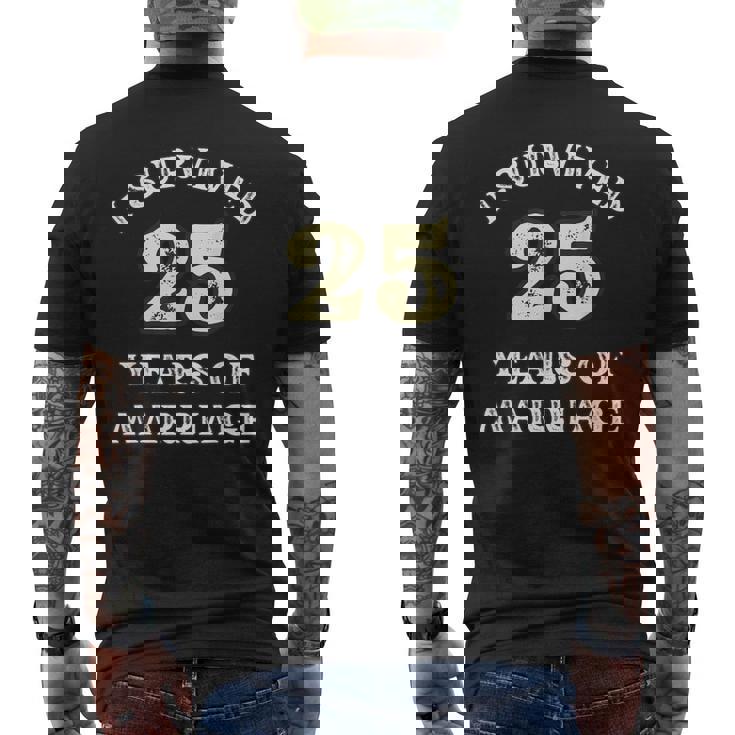 25 Years Of Marriage For ギフト 結婚25周年記念 メンズTシャツ バックプリント