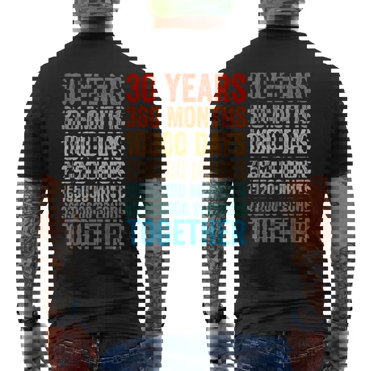 30年記念日 彼 彼女 カップル 30回目の結婚 メンズTシャツ バックプリント