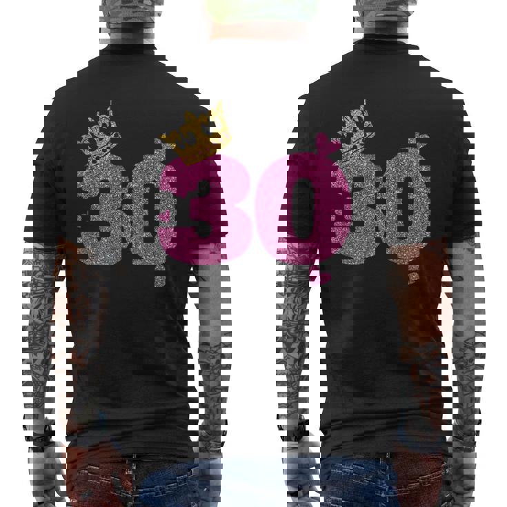 30歳の誕生日 王冠 30歳 誕生日 メンズTシャツ バックプリント