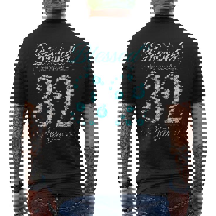 32歳の32歳の誕生日bデーパーティーに神に祝福されて メンズTシャツ バックプリント