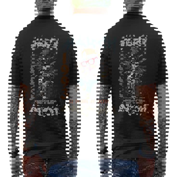 33Rd Birthday Dog Lover March 1993Intage 33 Years Old メンズTシャツ バックプリント