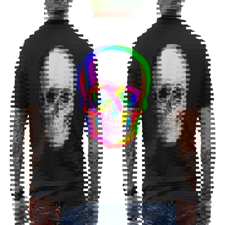 3Dスカル。 メンズTシャツ バックプリント