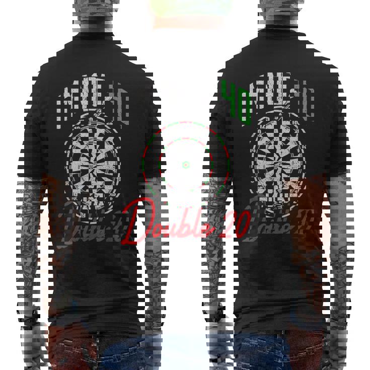 40歳の誕生日ダーツプレーヤー 40歳ダーツ メンズTシャツ バックプリント