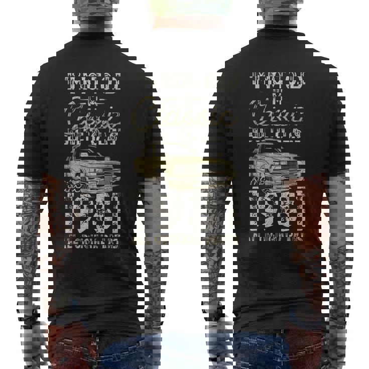 45 歳の誕生日、1981 年以来、クラシックカー、45 歳 メンズTシャツ バックプリント