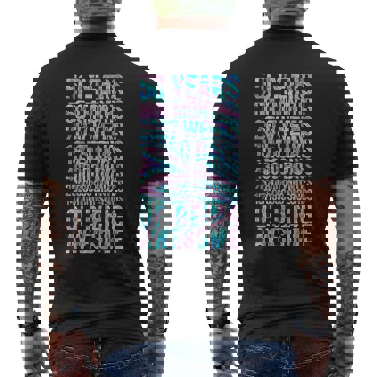 50歳の誕生日の面白いシャツ オールドメーター 面白い50歳ギフト メンズTシャツ バックプリント