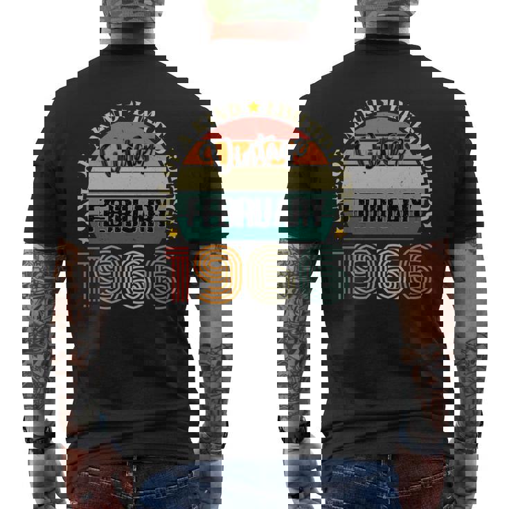 58歳 ヴィンテージ 1966年2月 58歳の誕生日 レトロ 長袖tシャツ メンズTシャツ バックプリント