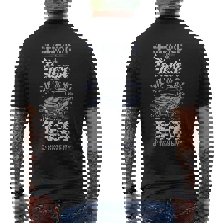 60歳の誕生日 1966年クラシックカー メンズTシャツ バックプリント