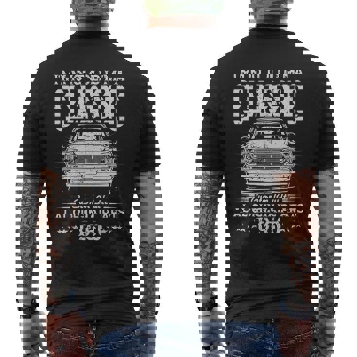 66 歳のギフト ヴィンテージ クラシックカー 1960 66 歳の誕生日 長袖tシャツ メンズTシャツ バックプリント