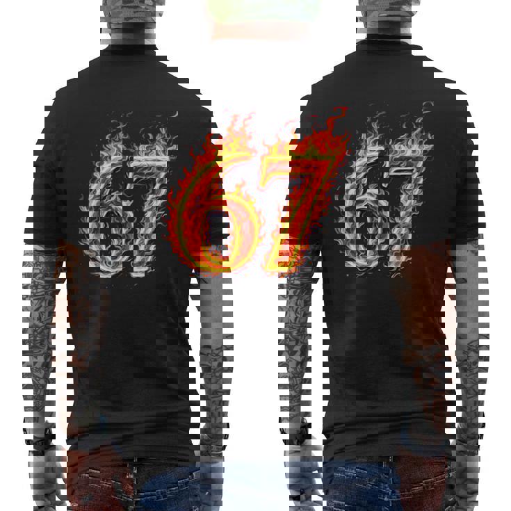 67 Fireixeven Meme Flames スラング 数字 面白い キッズ ティーン 長袖tシャツ メンズTシャツ バックプリント