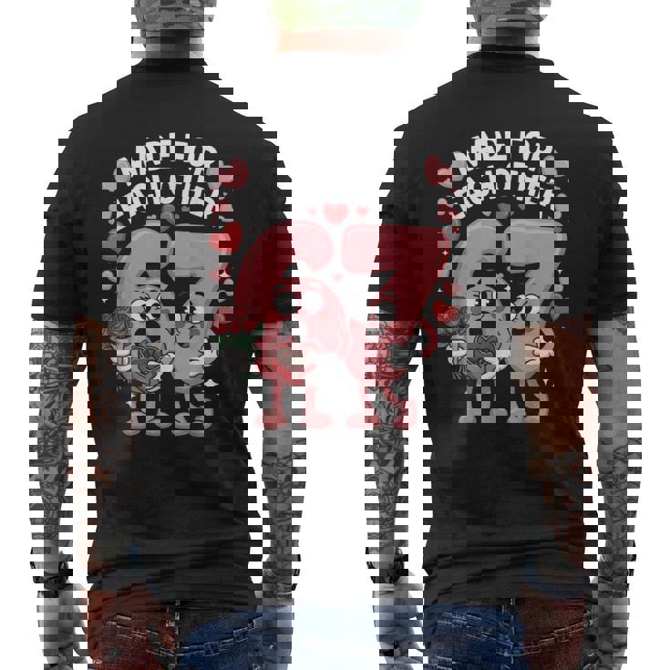 67 Six Seven Meme Gen Alpha Valentines Day Coquette Bow Men's Back Print T-Shirt