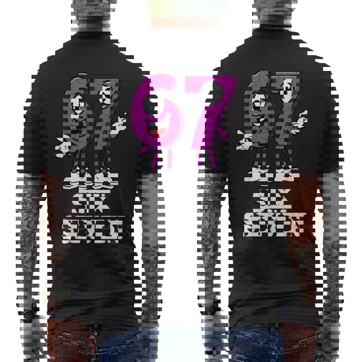 67 シックスセブン 6-7 面白いイタリアンブレインロットゲームスラングミーム メンズTシャツ バックプリント