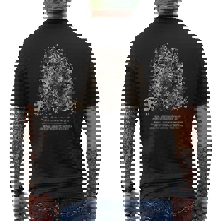 70周年だよ！70頭集合セピア 長袖tシャツ メンズTシャツ バックプリント