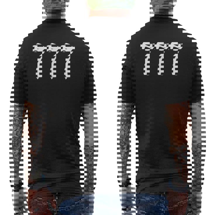 777 天使 神聖 完璧 幸運 番号 777 スピリットガイド メンズTシャツ バックプリント