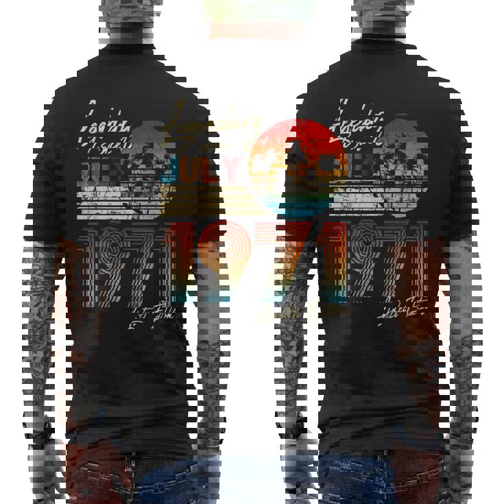 7月誕生日ギフト50年ヴィンテージ1971年生まれ。 メンズTシャツ バックプリント