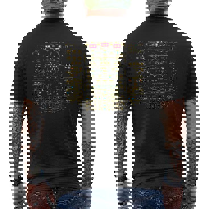 A320 オーバーヘッドパネル ライト付き 航空旅客機パイロット 長袖tシャツ メンズTシャツ バックプリント