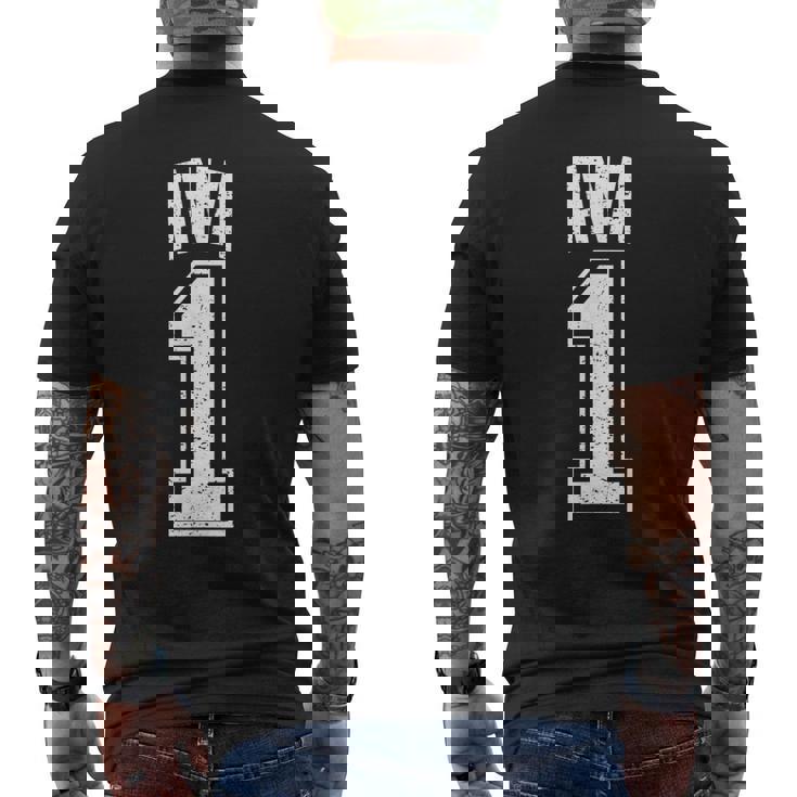 Anaサポーター番号 1番の大ファン メンズTシャツ バックプリント