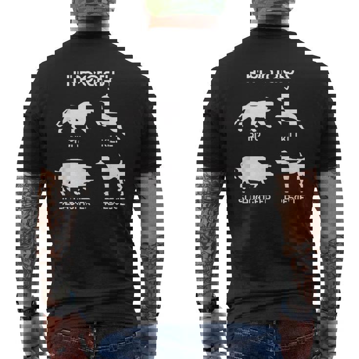 Animal Rights Hypocrisyegan メンズTシャツ バックプリント