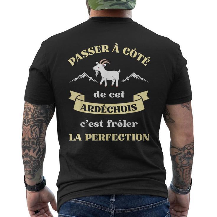 Ardéchois Perfection Humour Ardèche Homme Chèvre Drôle T-shirt imprimé au dos