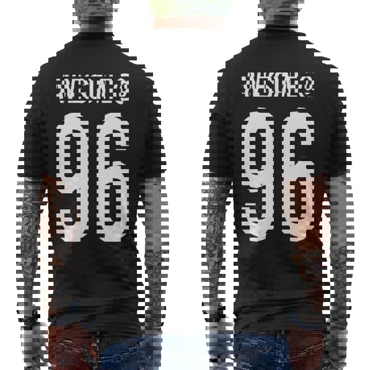 Awesome At 96 面白い96歳の誕生日のお祝いに 長袖tシャツ メンズTシャツ バックプリント