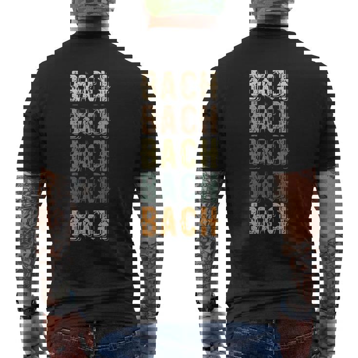 Bach パーソナライズ 同窓会 おそろい ファミリーネーム メンズTシャツ バックプリント