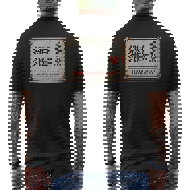 Bakertreet W1 London England Old Rustedstreet サインtシャツ メンズTシャツ バックプリント