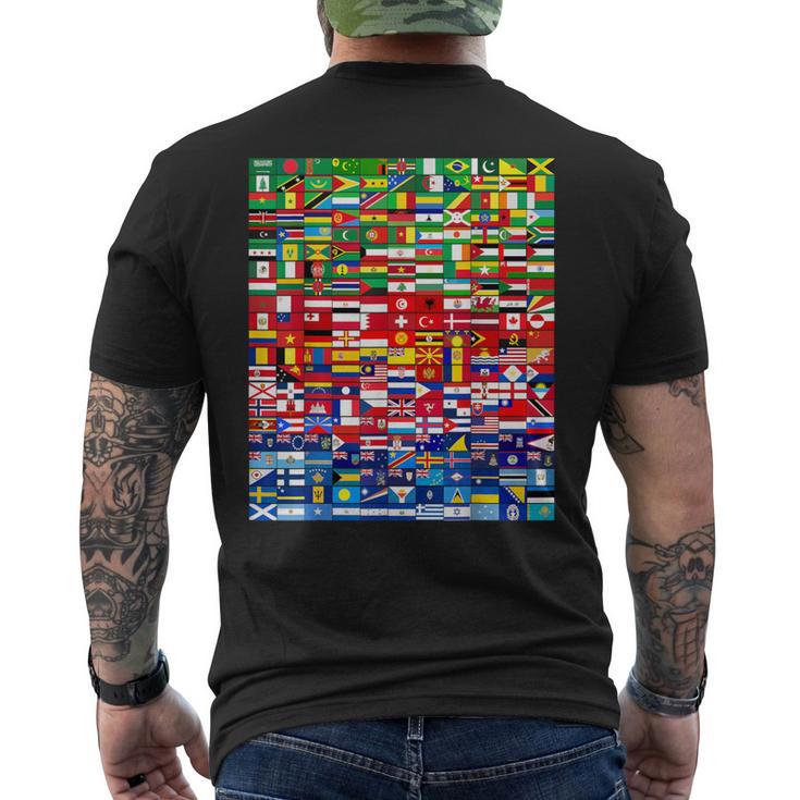 Banderas Del Mundo En Gradación De Color Banderas Nacionales Camiseta Hombre Estampado Espalda